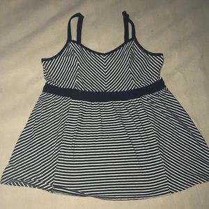 Torrid size 1 (14/1X) striped babydoll tank